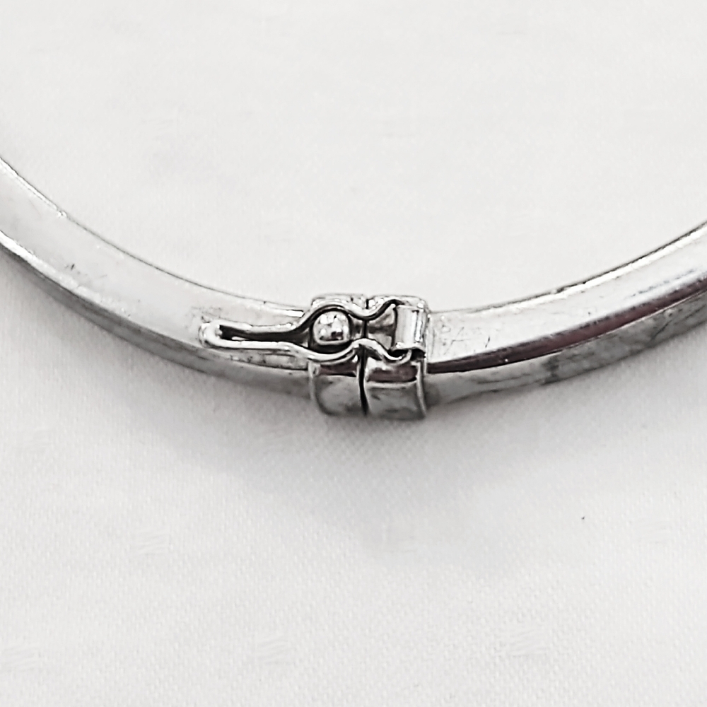 Vintage Milor Italy Sterling Silver Hinge Bangle Bracelet - Picture 5 of 7
